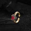 Retro European & American Style 925 Sterling Silver Zircon Love Ring for Women – Fully Inlaid, Versatile, Adjustable, Timeless Design.