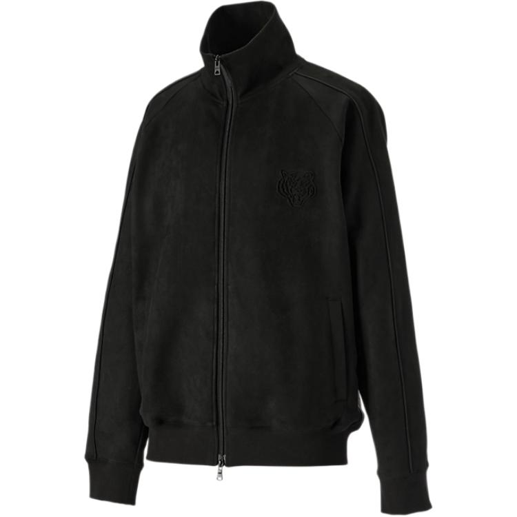 Onitsuka Tiger Solid Color Zip Long Sleeve Stand Collar Jacket Unisex jackets Black 2183B527001