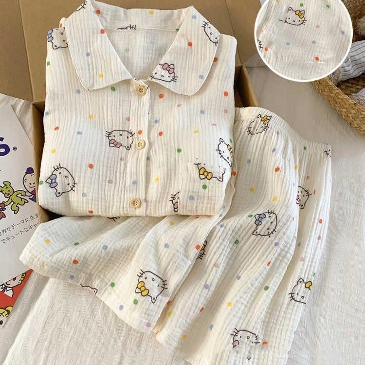 

Fashion and cute ins series Katie Skittles summer explosion short-sleeved shorts loungewear set can be worn outside pajamas S