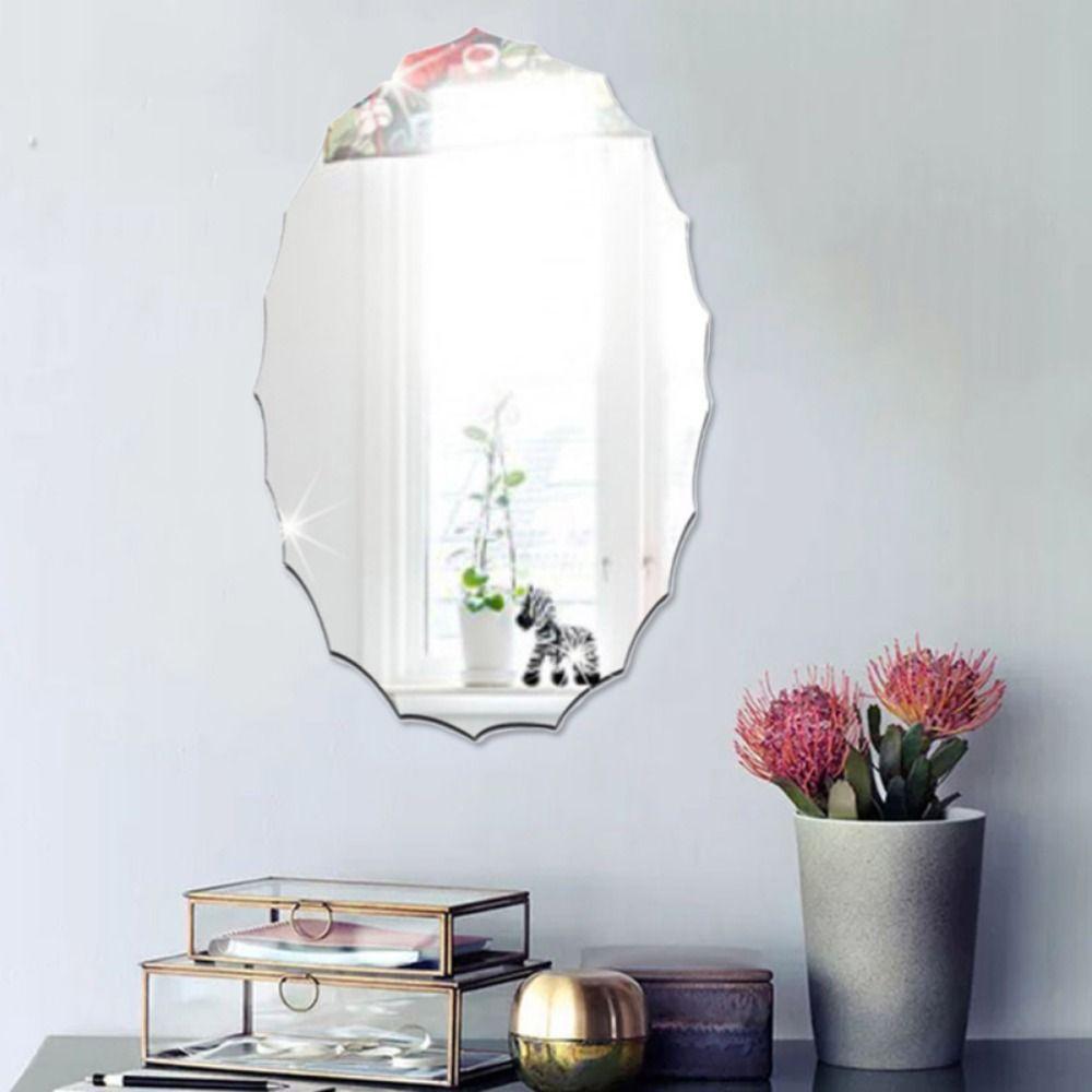 High Definition Wall Mirrior Sticker Removable Hanging Decorative Mirrors  Hotel