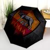 AS Roma  Pattern, Automatic Folding Umbrella, Portable and Foldable Design, 8 Ribs, a Christmas or Birthday Gift.
