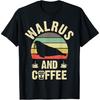 I Like Walrus & Coffee Funny Vintage Theme Polar Animal T-Shirt