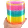 Rainbow Spring Toys, Classic Novelty Colored Neon Plastic Toy Party Favors Boys Girls 3-Pack