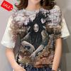Halloween Pattern T Shirt For Women Witch 3d Printed Short Sleeves Summer Casual Oversized T-shirts O-neck Tops Tees Streetwear