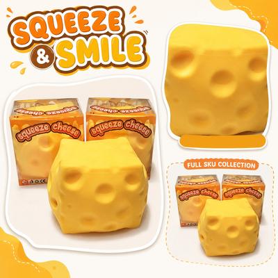 Squeeze Cheese Stress Relief Toy Soft Squishy Foam Sensory Fidget Toy 12cm Size Durable Material for Hand Exercise and Relaxation