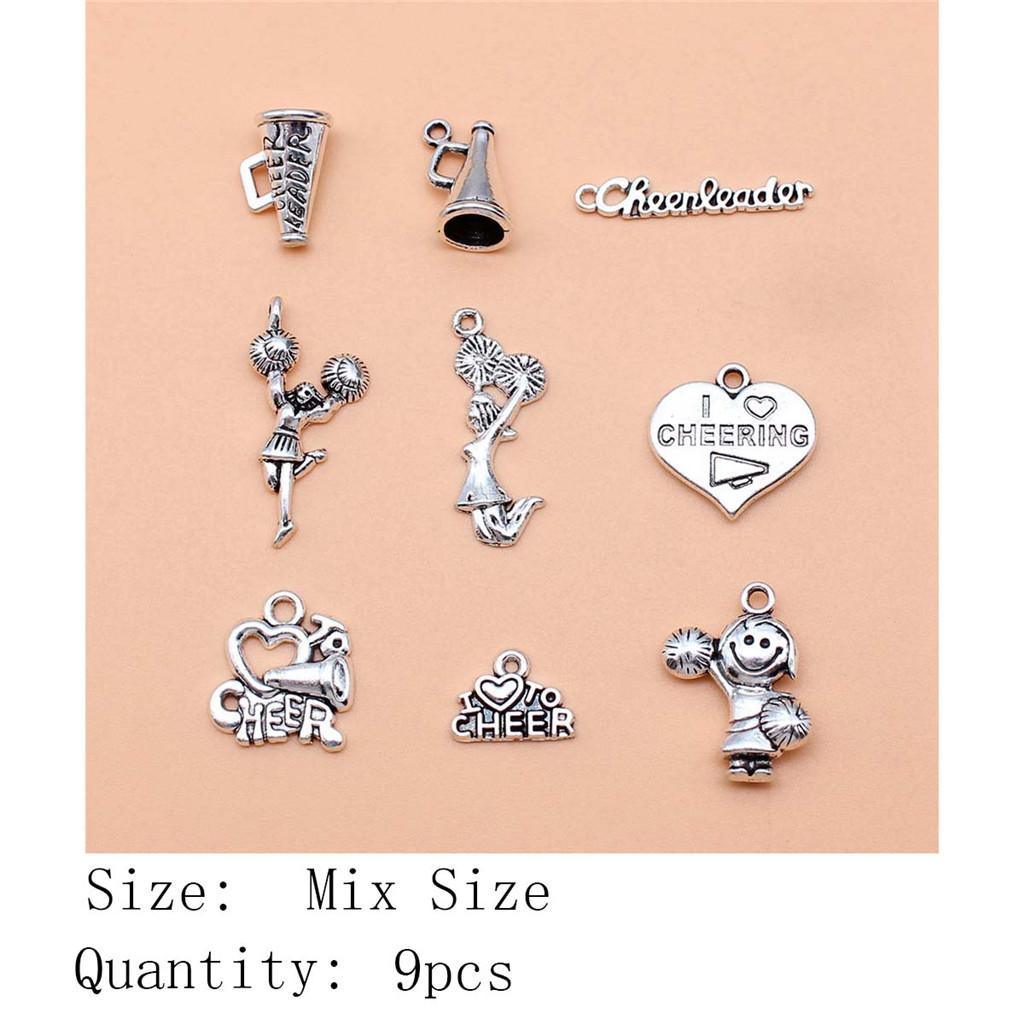 New Year's Day Aesthetic Jewelry Charms Study Sports Mixed Set Charms Pendant Women's Bag Bracelet Pendant