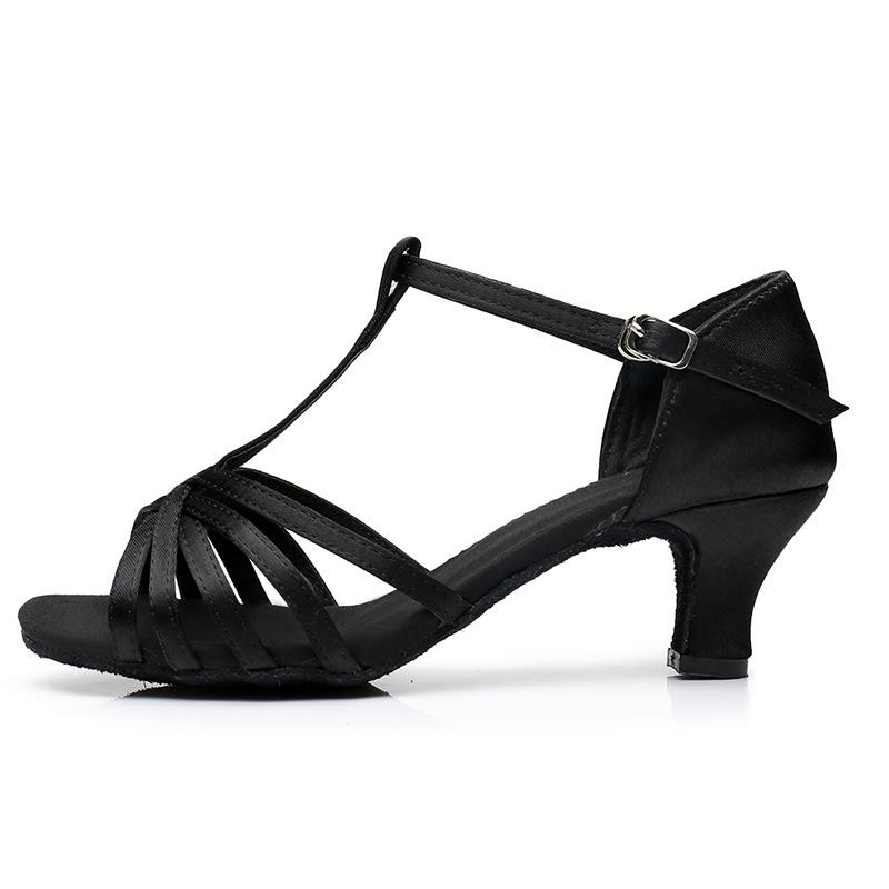 Ladies Latin Dance Shoes Girls T-strap High-heeled Dance Shoes Ladies Dance Shoes Jazz Ballroom Salsa Shoes About 5cm/7cm