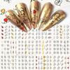 Adesivi per unghie in rilievo con incisione e rilievo per manicure francese, adesivi per nail art