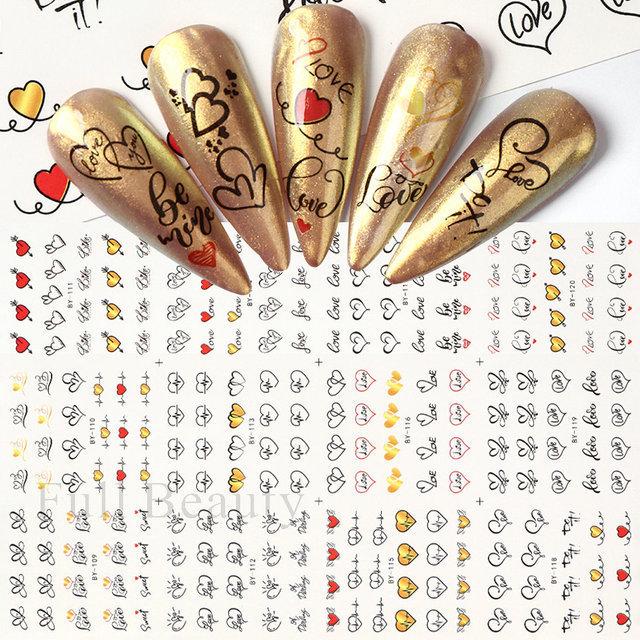 Adesivi per unghie in rilievo con incisione e rilievo per manicure francese, adesivi per nail art