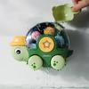 Baby Bath Toy Funny Turtle Rotating Pleasure Children Bathroom Bathing Water Slide Car Water Play Toy Plastic/plasticine Material