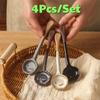 4PCS Under-glaze Painting Coffee Stirring Spoon Handmade Dessert Spoon Soup Spoon  Afternoon Tea