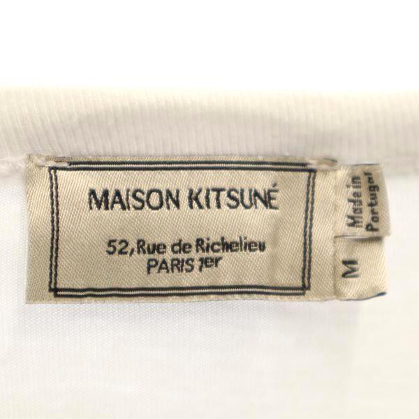 MAISON KITSUNE Logo embroidery Short sleeve T-shirt M Chest pocket Men's Used