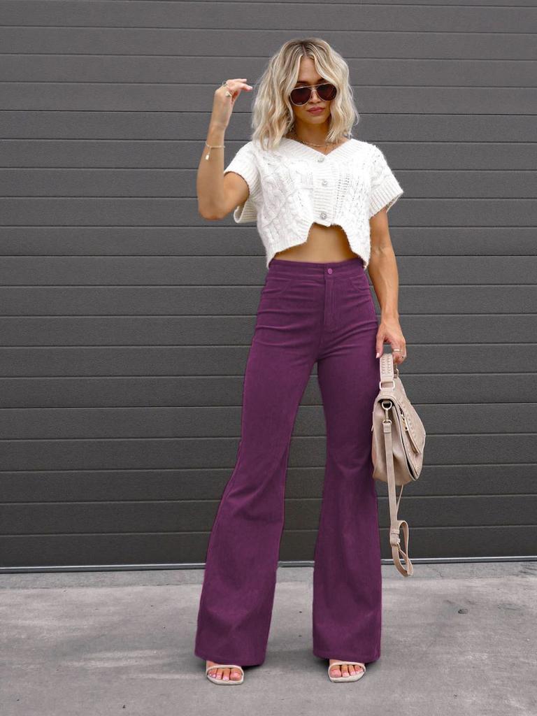 Winter New Solid Velvet Casual Fashion Personality Women's Pants Trendy Brand Casual