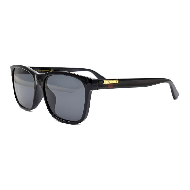 GUCCI Vintage Logo Plaque Acetate Frame Round Sunglasses Men's Black