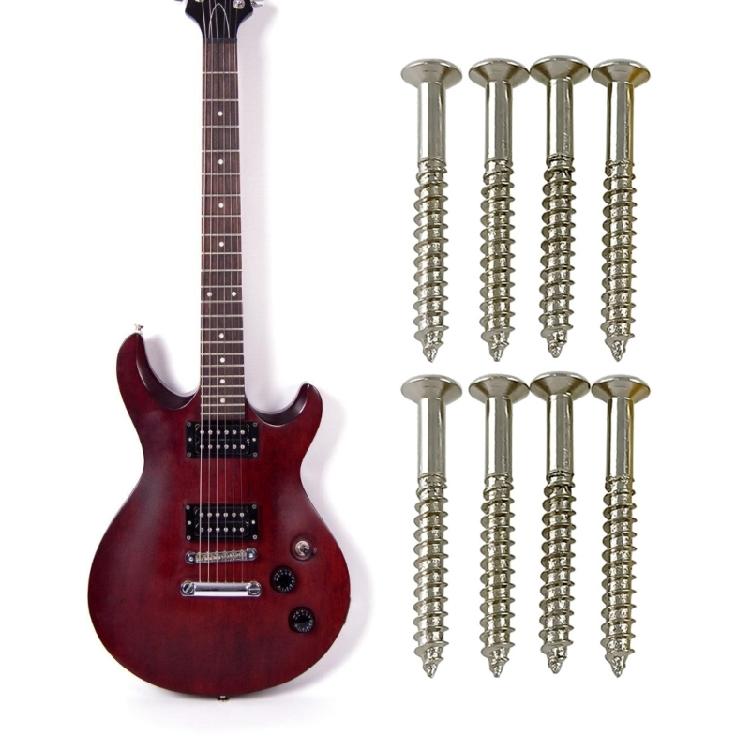 8Pcs Neck Plate Mounting Screws Replacement Electric Guitar Neck Plate Screws Guitar Parts Accessory Easy to Use