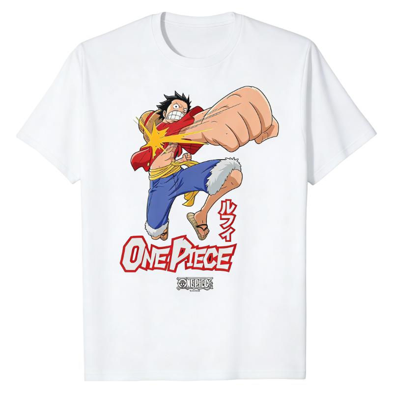 

Monkey D Luffy One Piece TShirt Gear Punch Anime Graphic Print 100 Cotton Crew Neck Soft Comfortable Casual Daily Wear Tops 4XL