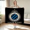 1PC Club Brugge KV Custom Name Patterned Flannel Blanket Suitable For All Seasons for Home Decor Warmth and Comfort Gifts Holiday Present