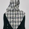 DEAR MY DEER DEAR dr HOODED MUFFLER (BROWN CHECK)