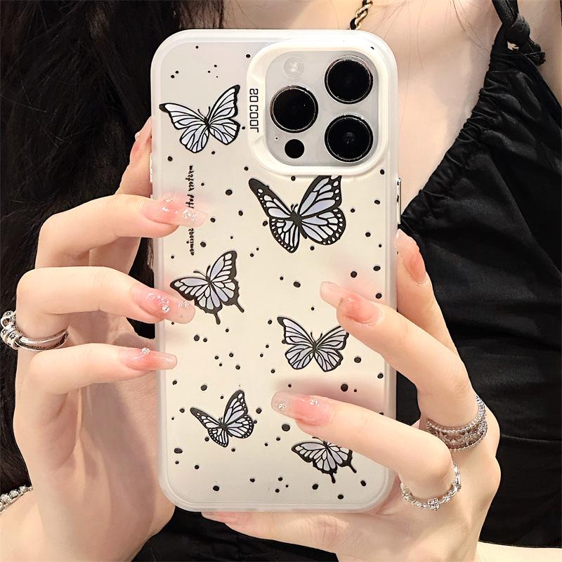 Zhitai Butterfly Frosted Laser Case for iPhone 13/14/15 Pro/16/12 Pro Max