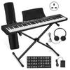 Electronic Keyboard Piano 88 Key Keyboard, Electric with Full Size Semi Weighted Keys, Sustain Pedal, Power Supply, Stand, Carrying Case, Headphone