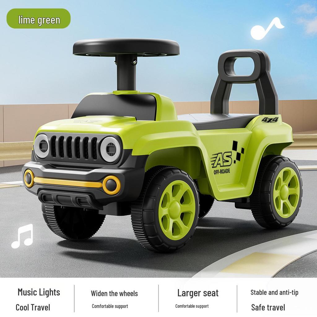 Children's Musical Scooter for Kids Aged 1-3: Four-Wheeled Wiggle Car Walker