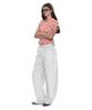 PARTIMENTO WOMEN Polka Dot All-Over Printed Polo Tee_Coral