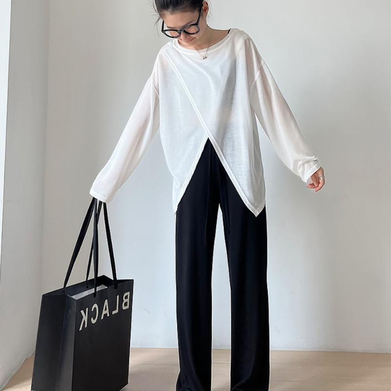 Ice Silk Sun Protection Clothing for Women In Summer Youthful Thin and Breathable Design Niche Thin Long Sleeved Top