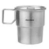 Titanium Camping Cups Stackable Coffee Mugs 300ml Foldable Handle Outdoor Coffee Mugs Reusable Metal Cup Camp Cup