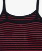 Tudument Stripe Sleeveless Knit Top Navy
