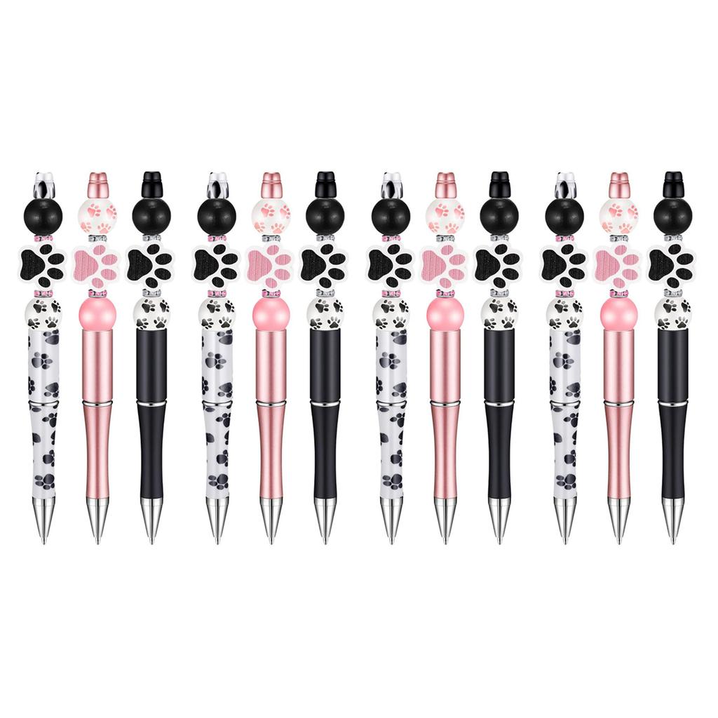 82Pcs DIY Beadable Ballpoint Pen with Craft Beads, Rhinestone Beads