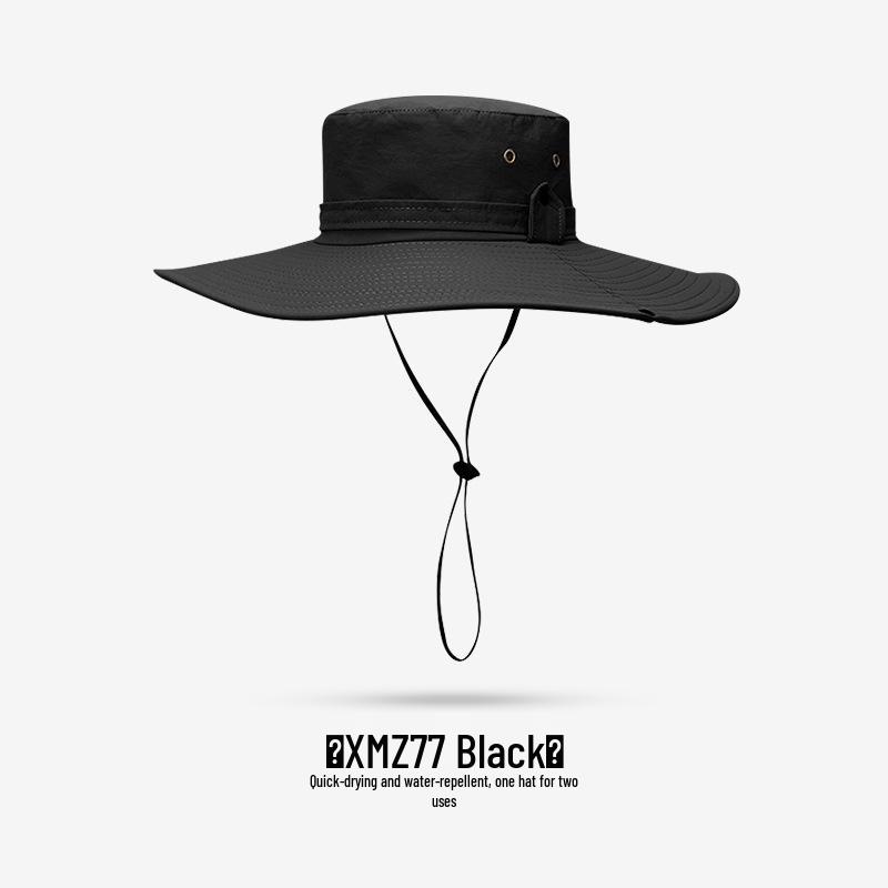 Unisex Summer Fishing Hat with Large Brim and Detachable Top