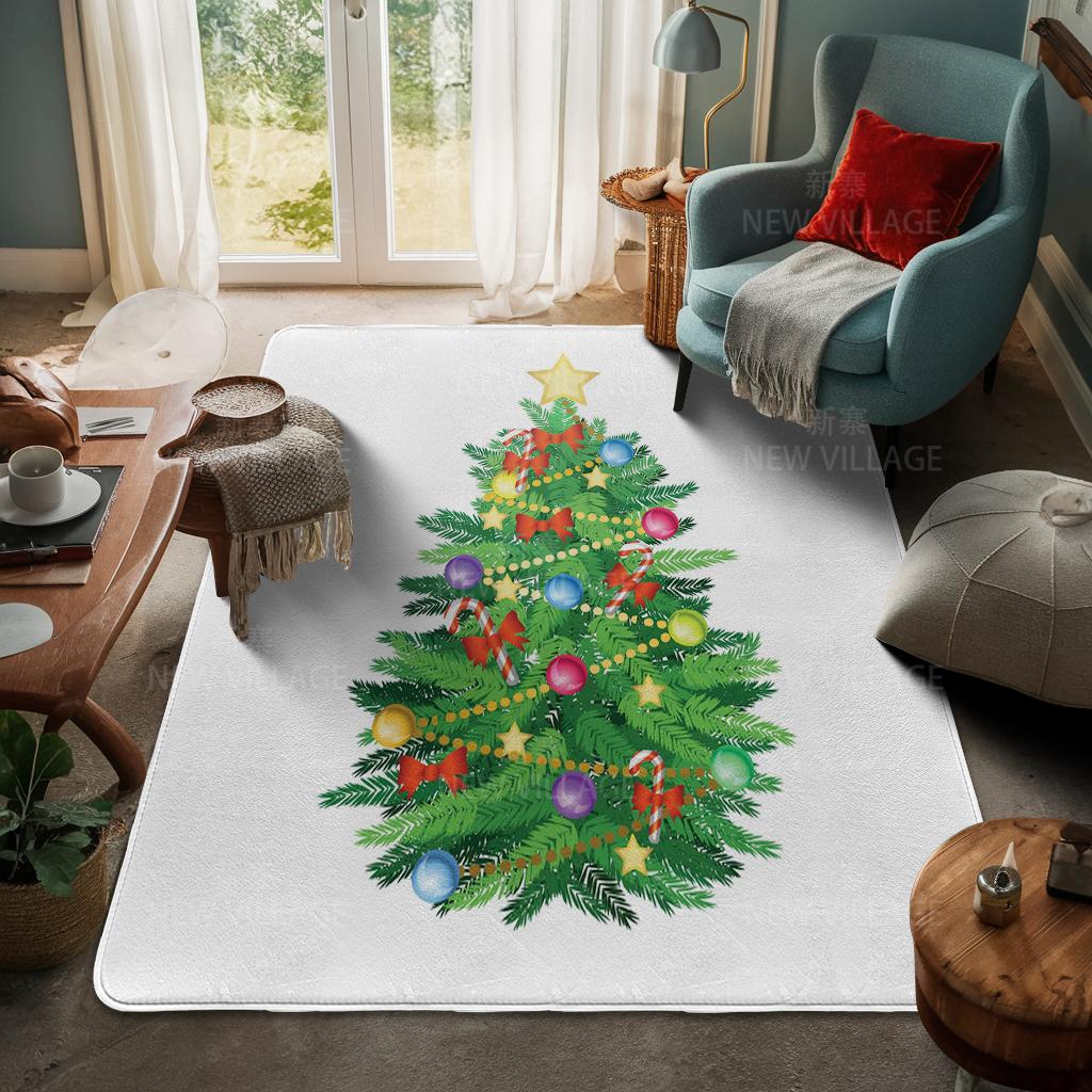 House Entrance Carpet Home Door Mat Living Room Bath Foot Bathroom Non-slip Water Absorption Rugs Bath Merry Christmas Winter
