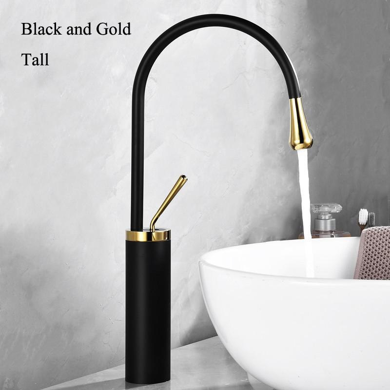 New Basin Faucet Single Lever 360 Rotation Spout Modern Brass Mixer Tap for Kitchen Bathroom Basin Water Sink Mixer Taps