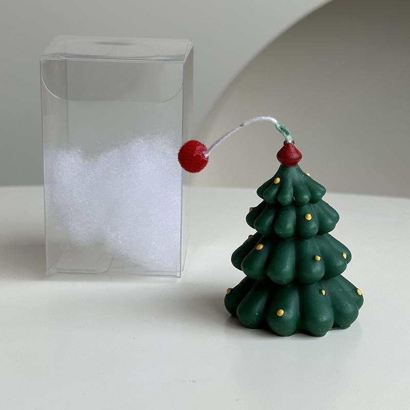 Christmas Tree Candle Christmas Decorations Cute Xmas Tree Bear Candle Decoration Christmas Gift 2025 New Year Party Supplies