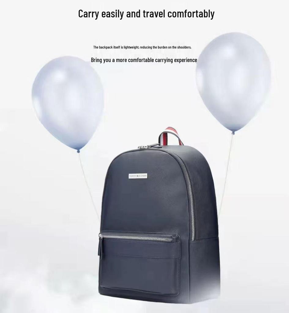 TMF Versatile Fashion Double-Shoulder PU Leather Backpack - Trendy, Large-Capacity for Men & Women