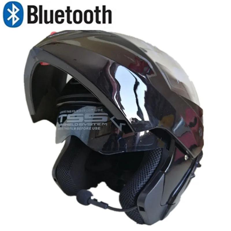 2025 HOT SELL DOT Standard Helmet with Built-in Intercom System Bluetooth Communication And FM Radio for Motorcycle Riders
