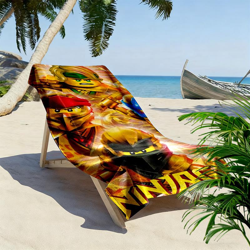 Modern Ninjago 2D Flat Print Beach Towel, Large Soft Quick Dry Towel for Beach Camping SwimmingXSTJ0915088