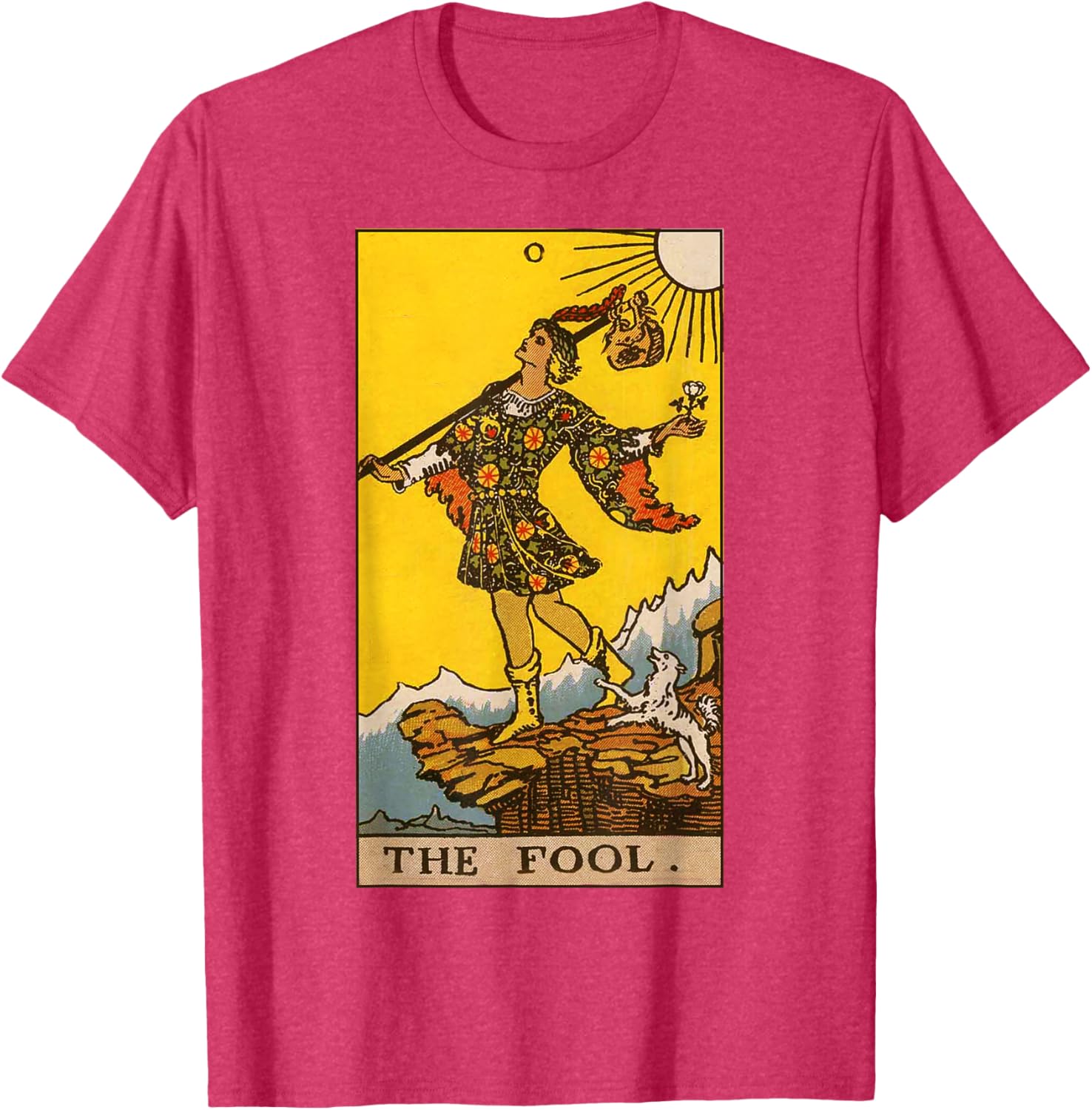 Карта Таро Шут Старший Аркан Ноль 0 Графический Принт Хлопковая Футболка Повседневная Одежда для Путешествий S