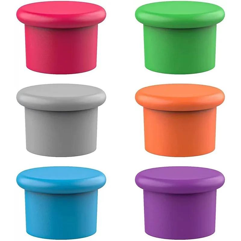 5pcs Random Color Silicone Wine Beer Cover Bottle Stopper Caps Strong Seal Keep Fresh Cork Wine Stopper