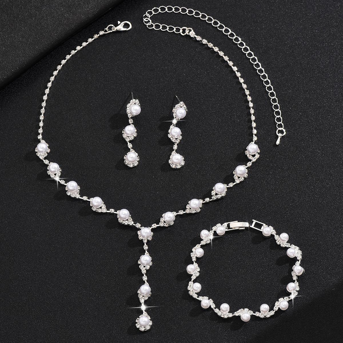 

Свадебный черный роскошный вечерний наряд ожерелье серьги комплект свадебный дамский индивидуальный комплект цепь