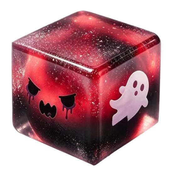 Quetschwürfel Spielzeug Halloween Geist Stress Sensorisches Spielzeug Angstlinderung Langsam aufsteigend Glitzer Kneten für Kinder Erwachsene Mini