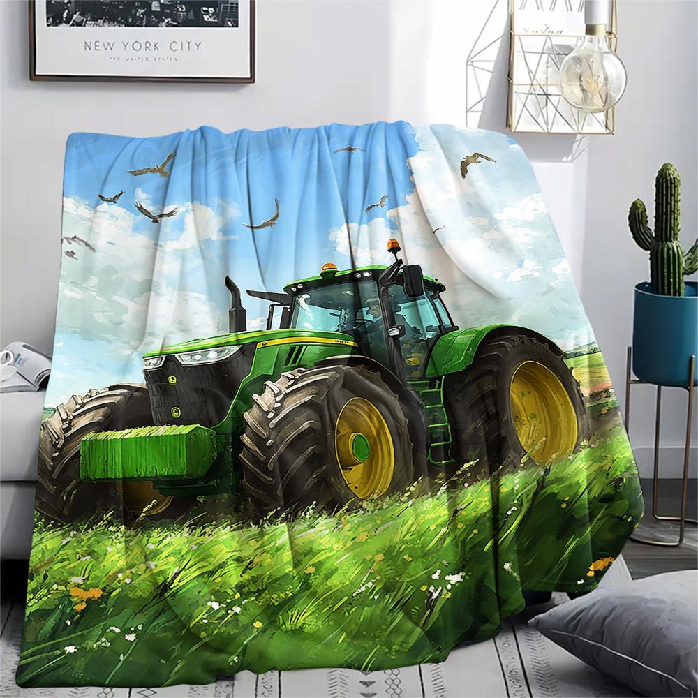 Truck Print Flannel Blanket, High quality Comfortable for All Seasons, Home Decor, Warmth and Comfort, Perfect for Christmas Gifts
