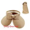 Neutral Top Straw Hat Sun Protection Cap With Butterfly Knot For Travel Beach