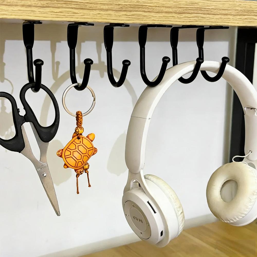Screw Mounted Ceiling Hooks Heavy Duty Metal Hangers Kitchen Closet Wall Mount Hangers for Hanging Coats Towels Bags Caps Hook