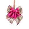 Multicolor Christmas Bow Decoration Satin Sequin Glitter Xmas Hanging Ornament Hanging Design Scennry Making Bowknot Pendant