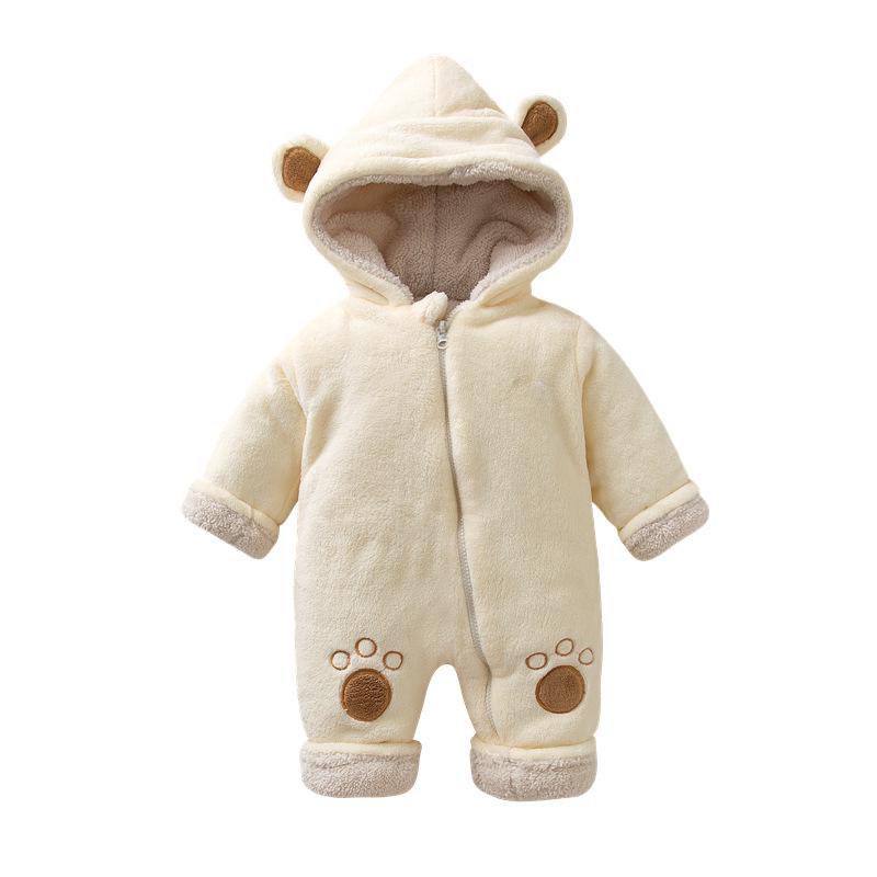 Koselig fløyel babyromper for gutter og jenter - Ideell for høst- og vinterutflukter