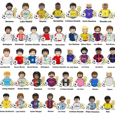 Kids Toys Football Stars Building Blocks Sport Player Mini Action Figures Toys For Boys Christmas Gifts