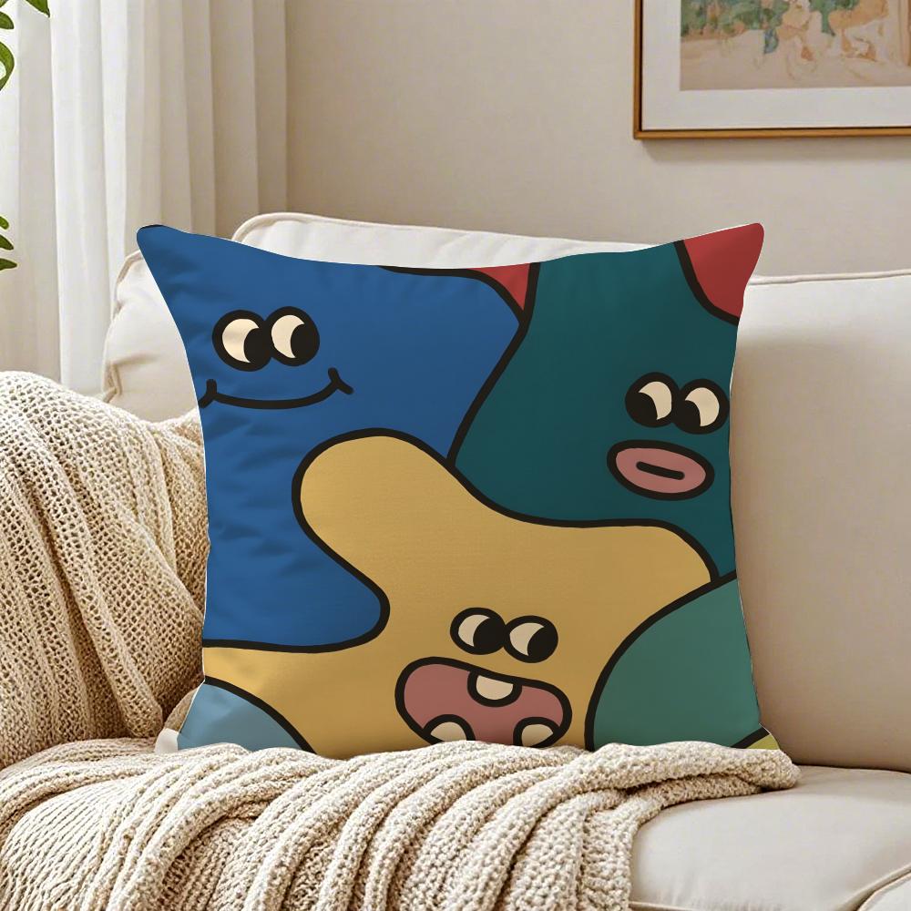 Fun Childlike Colorful Cushion Cover Pillowcase Antidustmite living Room Sofa Decor Cushion Room