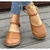 Fashion Retro Handmade Genuine Leather Flats Sandals 2025 Summer New Casual Versatile Comfortable Soft Sole Women's Shoes
