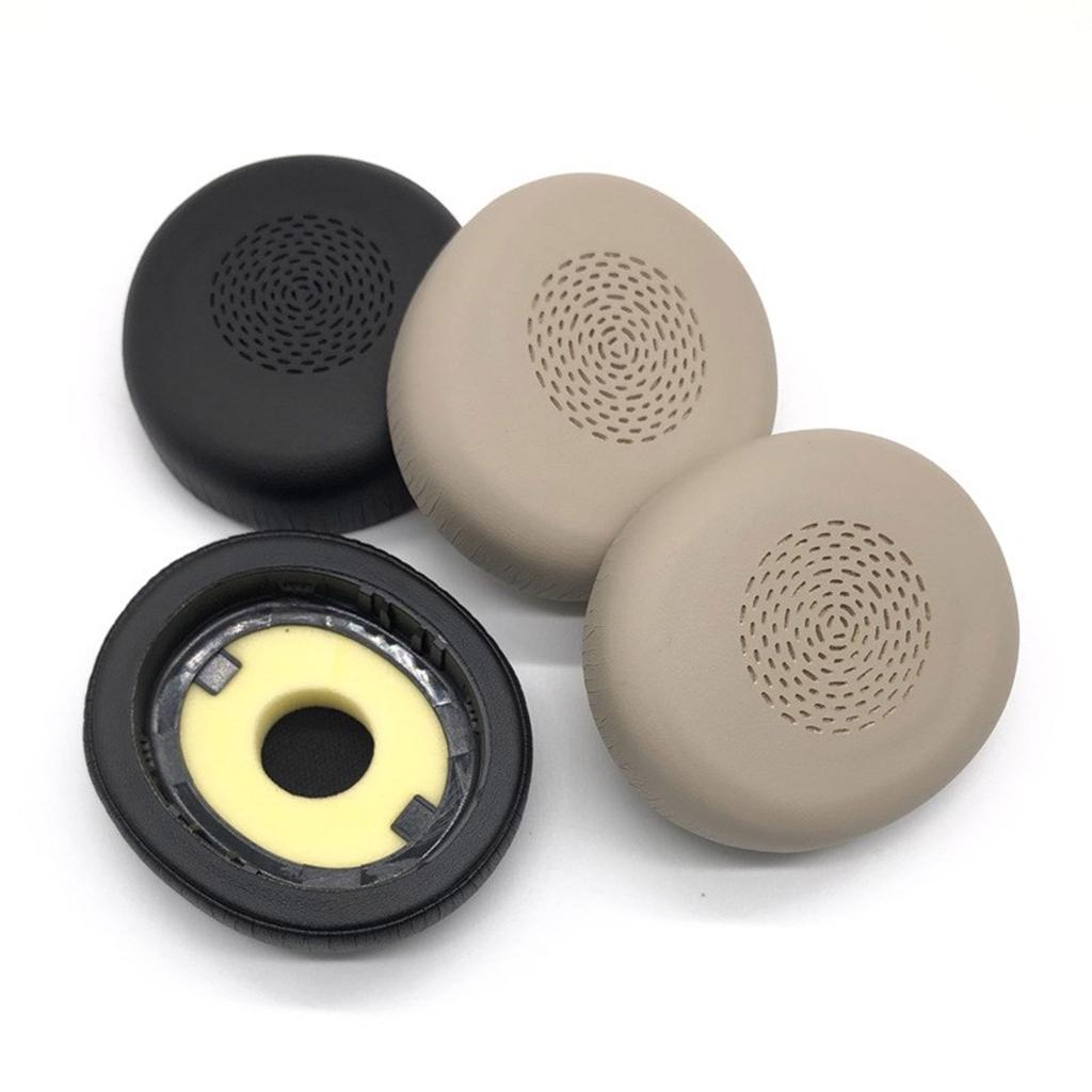 1Pair Ear Pad Replacement Protein Leather Earpads Ear Cushions Sponges Cover Earmuffs for Jabra Evolve2 75 Headphones